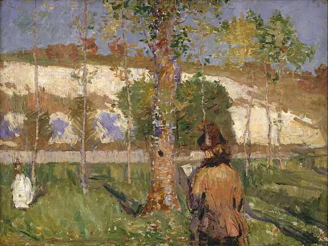 Madame Sisley on the Banks of the Loing at Moret - John Peter Russell
