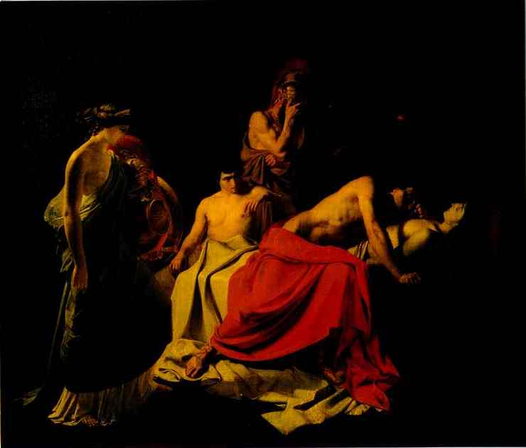Achilles Lamenting the Death of Patroclus - Nikolay Gay