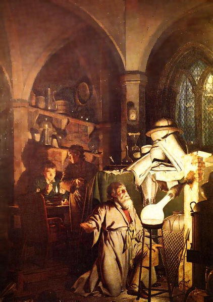 Alchemist in Search of the Philosopher's Stone - Joseph Wright of Derby