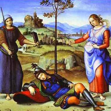 Allegory (The Knight's Dream) - Raffaello Raphael Sanzio