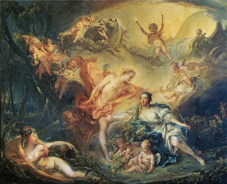 Apollo Reveals his Divinity to the Shepherdess Isse - Francois Boucher