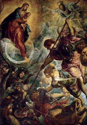 Archangel Michael Fights Satan - Jacopo Robusti Tintoretto