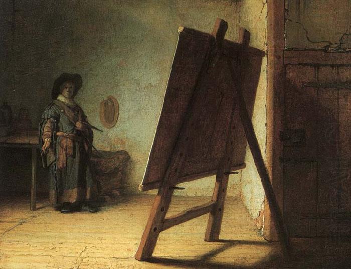 Artist in His Studio - Rembrandt van Rijn
