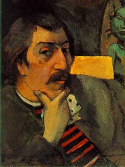 Artist with the Idol - Paul Gauguin