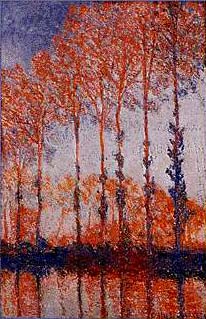 Autumn Poplars along the River Epte - Claude Monet