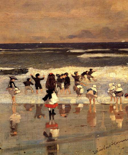 Beach Scene (Children in the Surf) - Winslow Homer