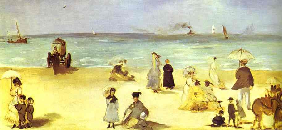 Beach at Boulogne-sur-Mer - Edouard Manet