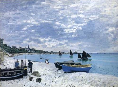 Beach at Sainte Adresse - Claude Monet