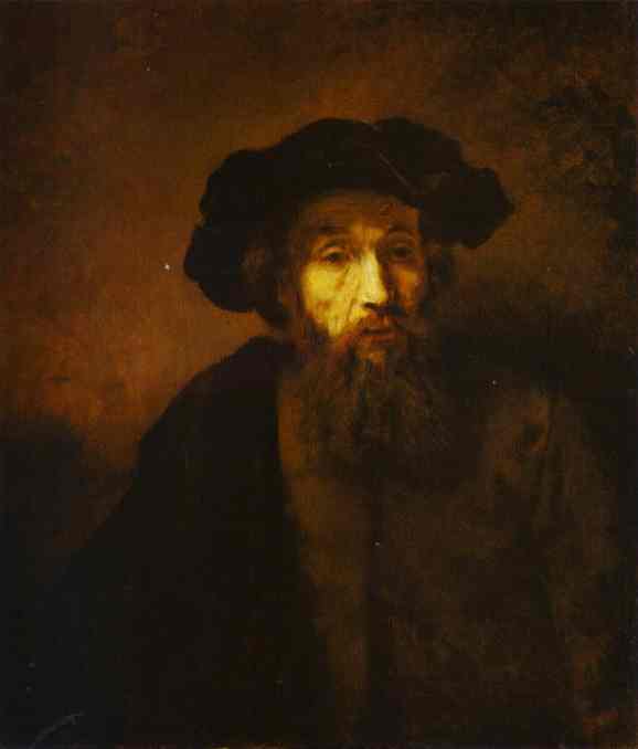 Bearded Man in a Beret - Rembrandt van Rijn