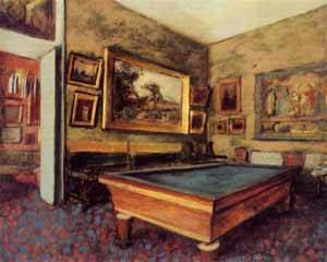 Billiard Room at Menil-Hubert - Edgar Degas