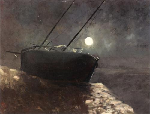 Boat in the Moonlight - Odilon Redon