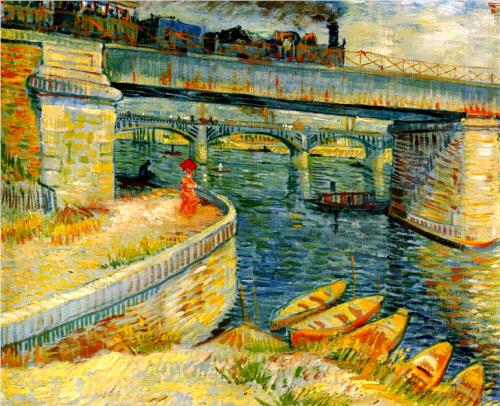 Bridges across the Seine at Asnieres - Vincent Van Gogh
