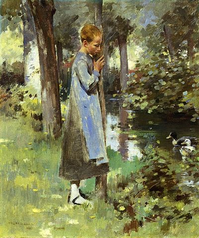 By the River - Theodore Robinson