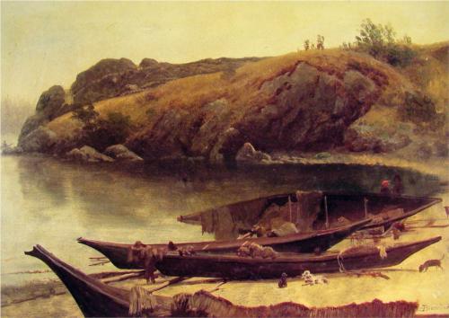 Canoes - Albert Bierstadt