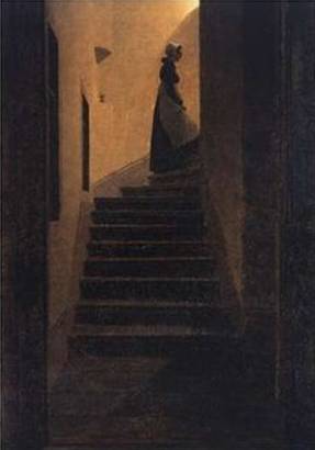 Caroline on the Stairs - Caspar David Friedrich