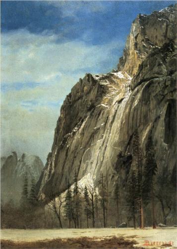 Cathedral Rocks, A Yosemite View - Albert Bierstadt