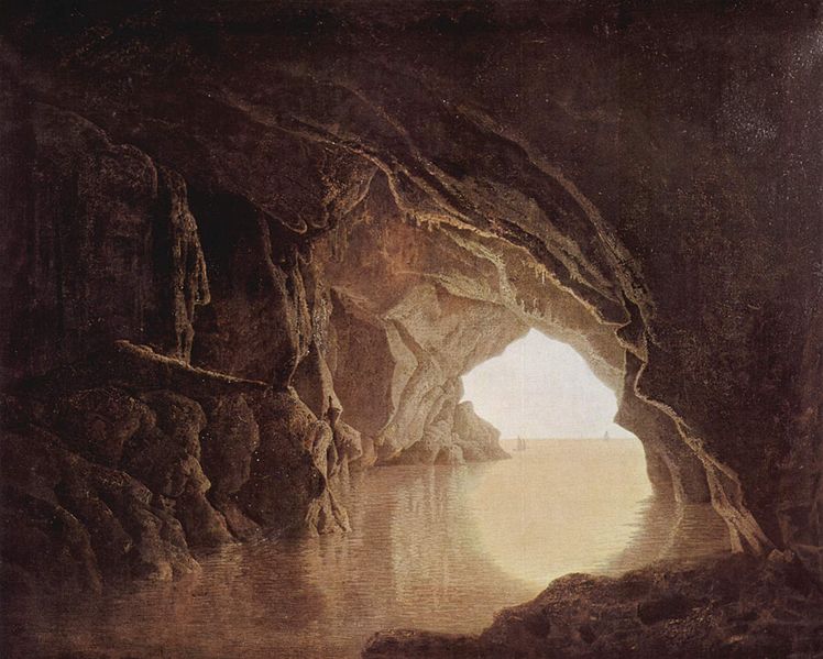 Cave at Evening - Joseph Wright of Derby