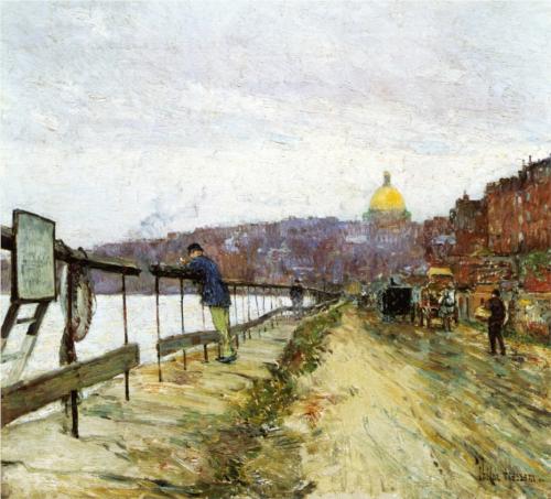 Charles River and Beacon Hill - Childe Hassam