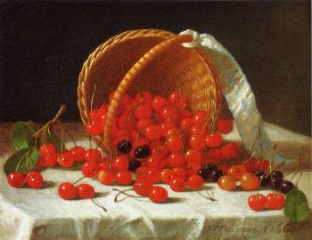 Cherries Spilling from a Basket - John F Francis