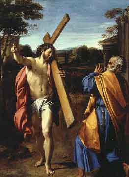 Christ Appearing to Saint Peter on the  Apian Way - Annibale Carracci