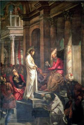 Christ Before Pilate - Jacopo Robusti Comin Tintoretto