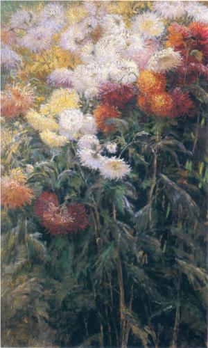 Chrysanthemums in the Garden at Petit Gennevilliers - Gustave Caillebotte