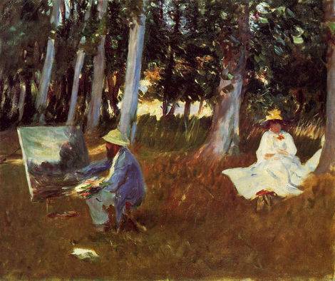 Claude Monet Painting at the Edge of a Wood - John Singer Sargent