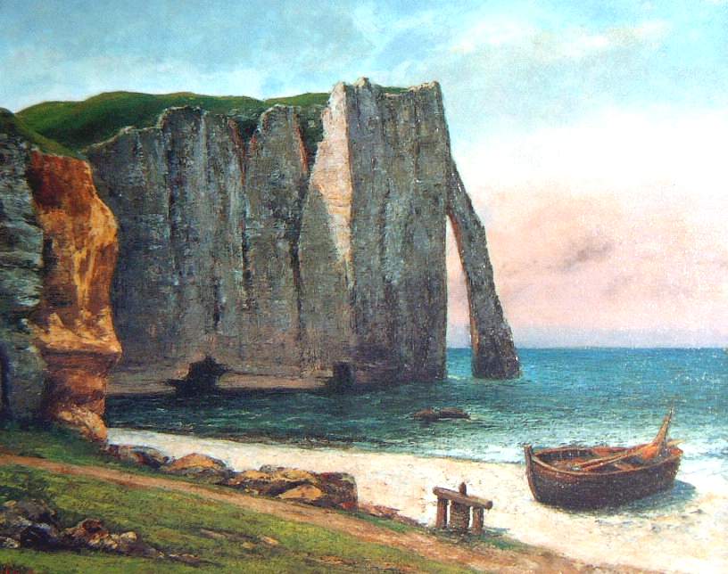 Cliff at Etretat - Gustave Courbet