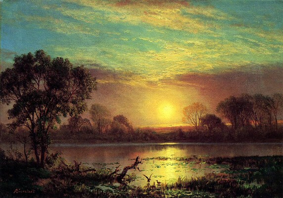 Evening at Owens Lake, California - Albert Bierstadt