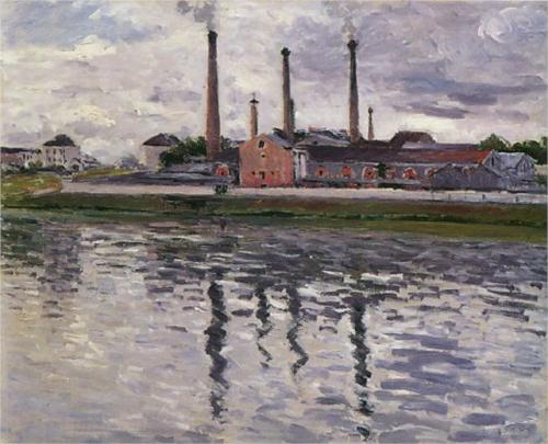 Factories at Argenteuil - Gustave Caillebotte
