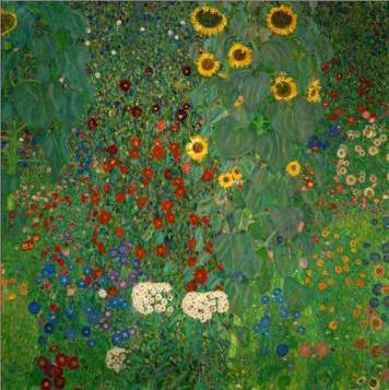 Farm Garden with Sunflowers - Gustav Klimt
