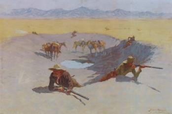 Fight for the Waterhole - Frederic Remington