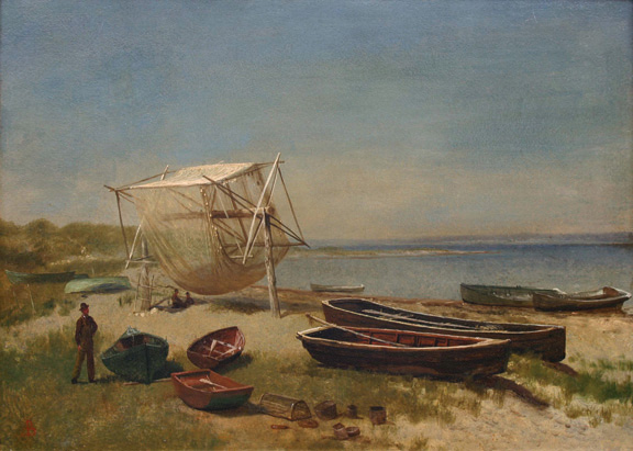 Fishing Station, Watch Hill - Albert Bierstadt