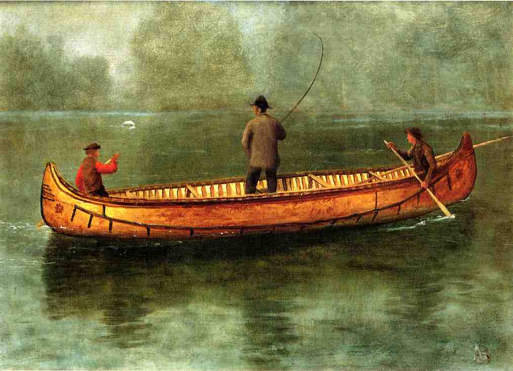 Fishing from a Canoe - Albert Bierstadt