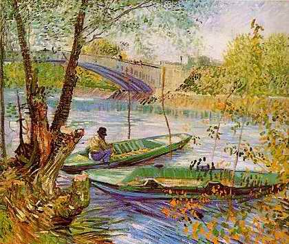 Fishing in the Spring Pont de Clichy - Vincent van Gogh