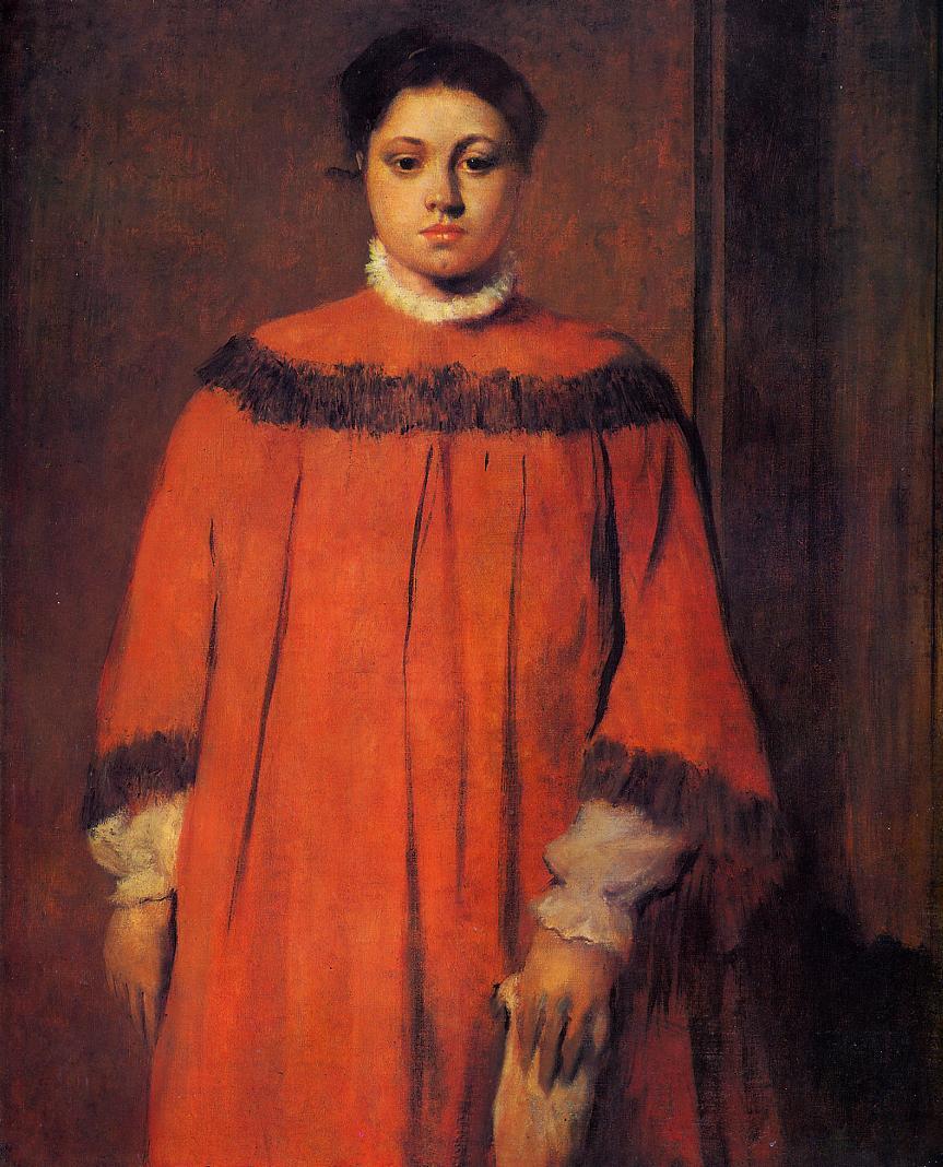 Girl in Red - Edgar Degas