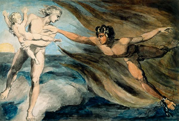 Good and Evil Angels Struggling for the Possession of a Child - William Blake