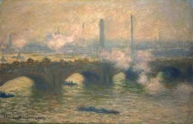 Gray Day at Waterloo Bridge - Claude Monet