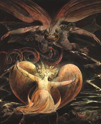 Great Red Dragon & Woman Clothed with the Sun II - William Blake