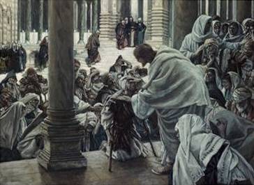 Healing the Lame in the Temple - James Tissot