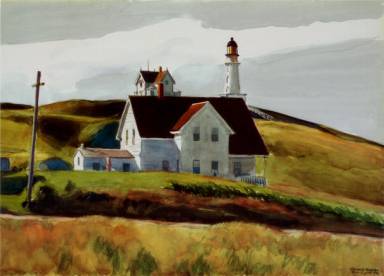 Hill and Houses Cape Elizabeth Maine - Edward Hopper