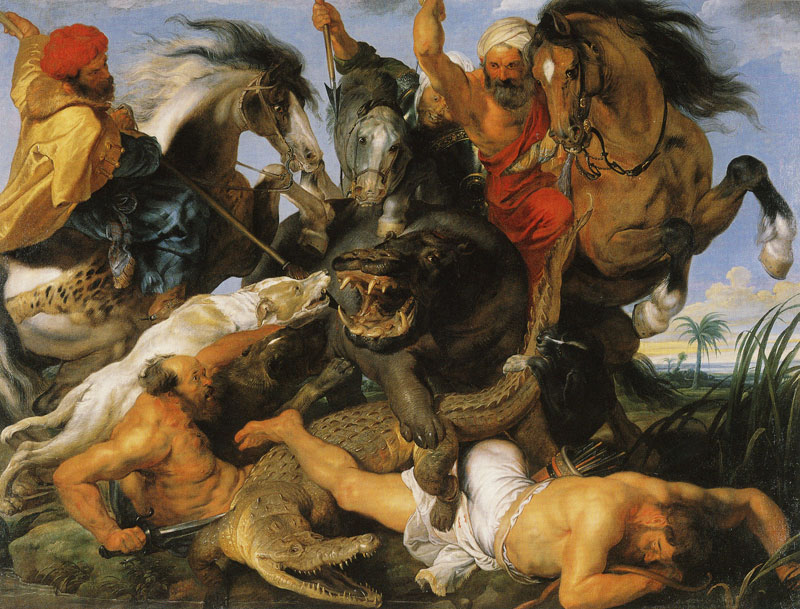 Hippopotamus and Crocodile Hunt - Peter Paul Rubens