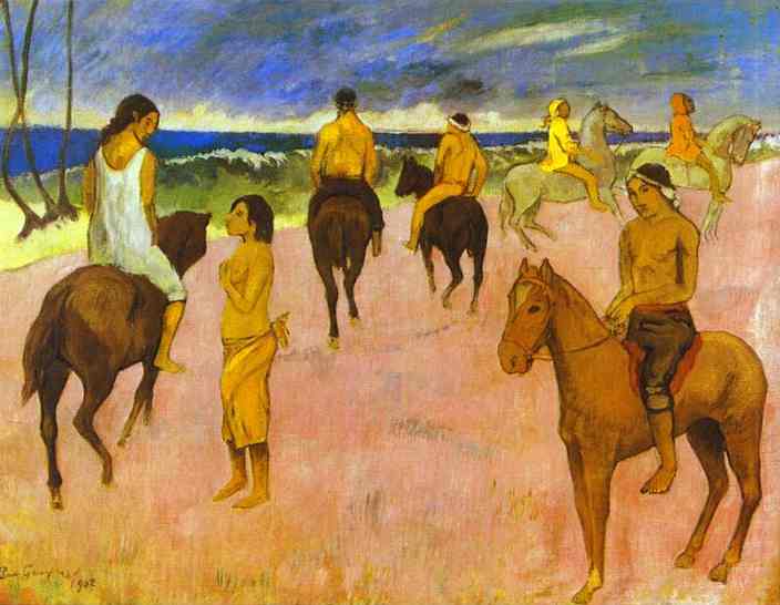 Horseman on the Beach - Paul Gauguin