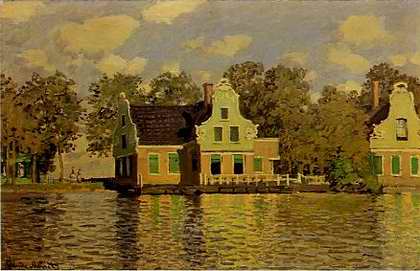 Houses at Zaandam - Claude Monet