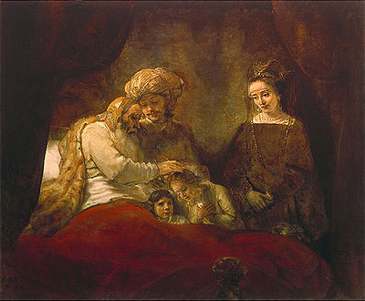 Jacob Blessing the Sons of Joseph - Rembrandt van Rijn
