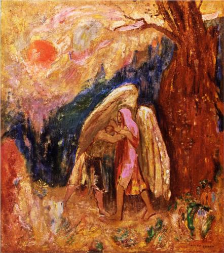 Jacob Wrestling with the Angel - Odilon Redon