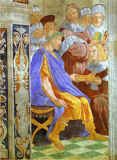 Justinian Presenting the Pandects to Trebonianus - Raffaello Raphael Sanzio