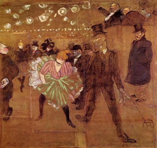La Goulue Dancing with Valentin le Desosse - Henri de Toulouse Lautrec