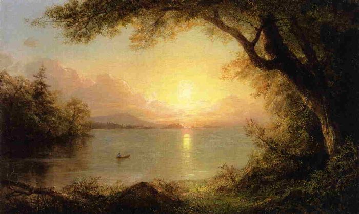 Lake Scene n the Adirondacks - Frederic Edwin Church