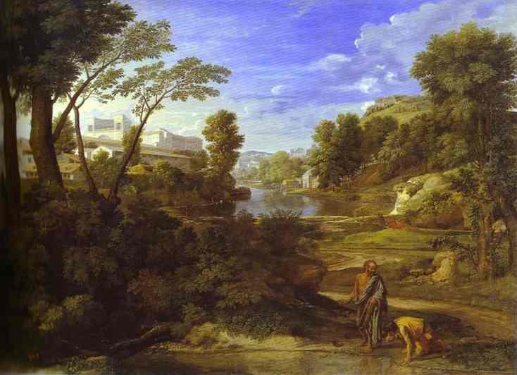 Landscape with Diogen - Nicolas Poussin